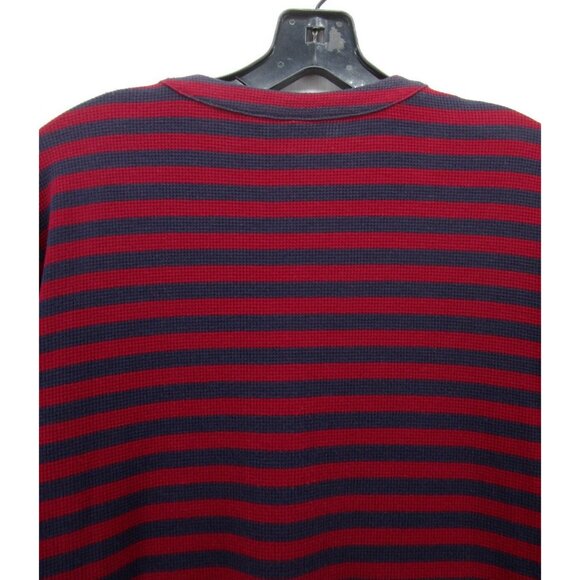 LOGO Lori Goldstein Sweater XL Red Cardigan Button Up Striped Lace - Picture 8 of 11